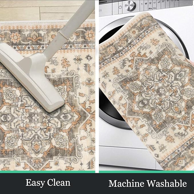 HEBE Boho Kitchen Rug Sets 3 Piece