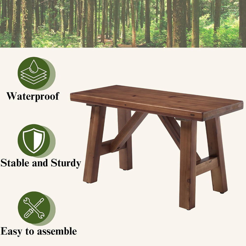 30" Entryway Bench Farmhouse Narrow Dining Bench Shoe Rack Small Wooden ...
