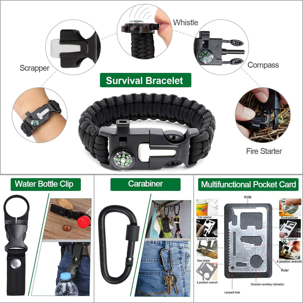 Angieast Survival Kit 35 in 1, First Aid Kit, Survival Gear, Survival Tool Gi...