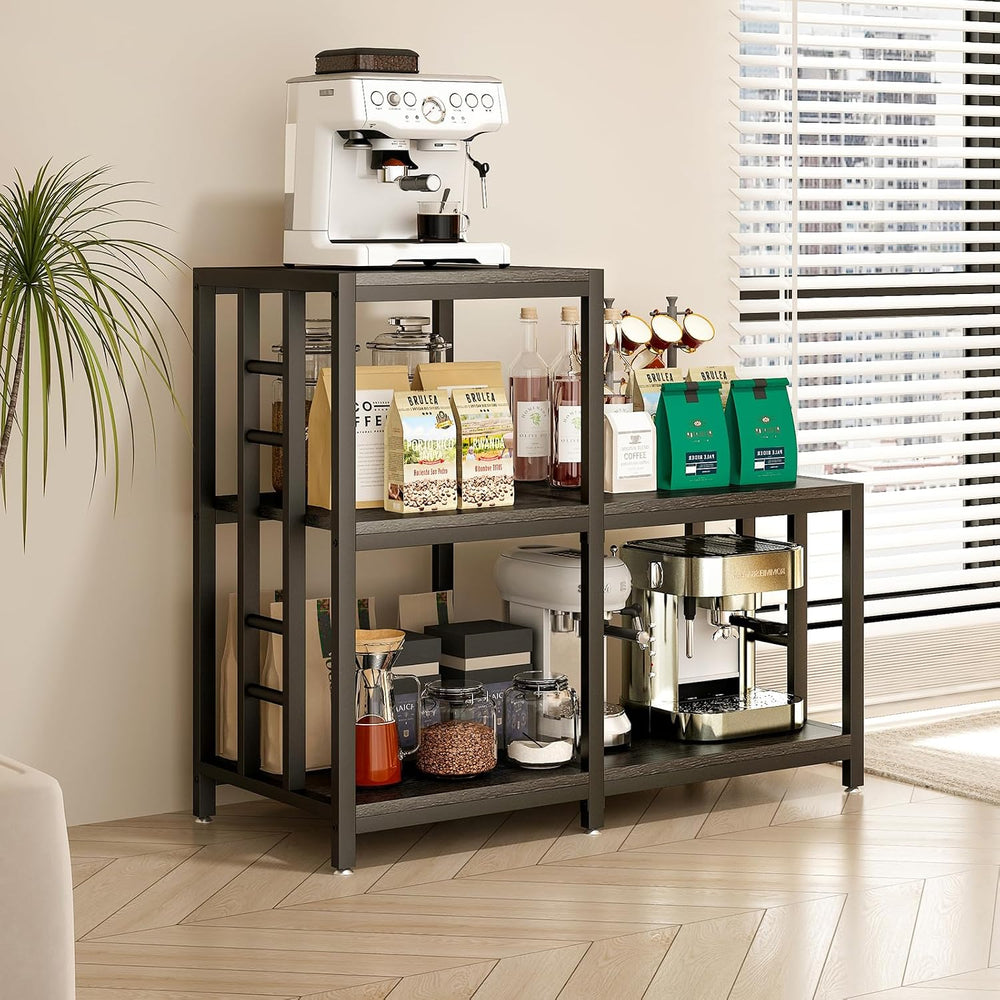 METYERRY 5-Tier Mini Fridge Stand, Bakers Rack with Storage,Multi-Purpose Mic...
