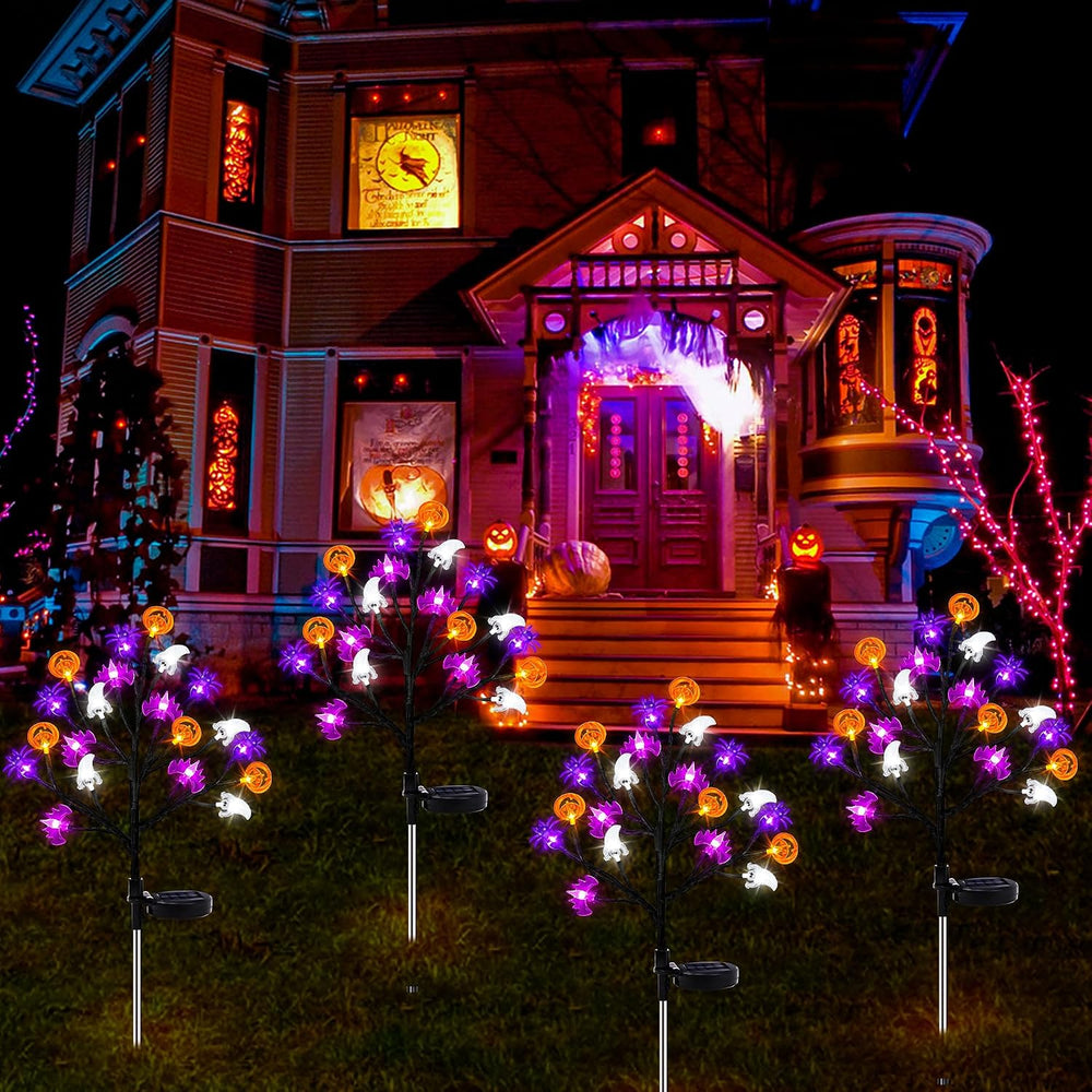 Halloween Decorations Outdoor Solar Lights, 2 Pack Halloween Lights Outdoor S...