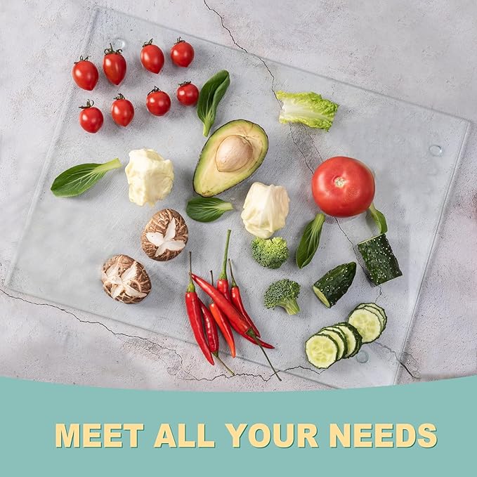 VASUHOME Large Tempered Glass Cutting Board
