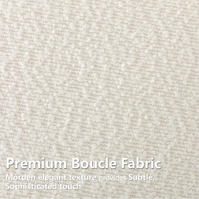 Boucle Dining Chairs Set of 6, Mid Century Modern Dining Room Chairs with Bar...
