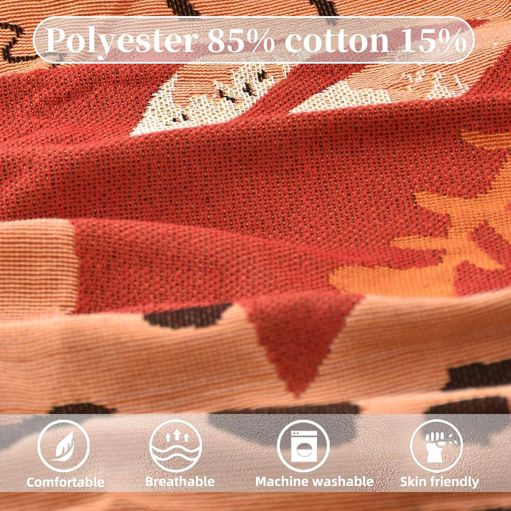 Boho Throw Blanket Reversible Woven Bohemian Tapestry Room Decor