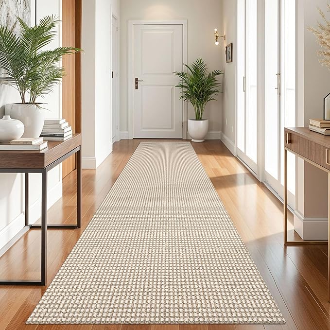 KOZYFLY Runners for Hallways 3x10 ft Washable Kitchen Runner Non Slip Rubber