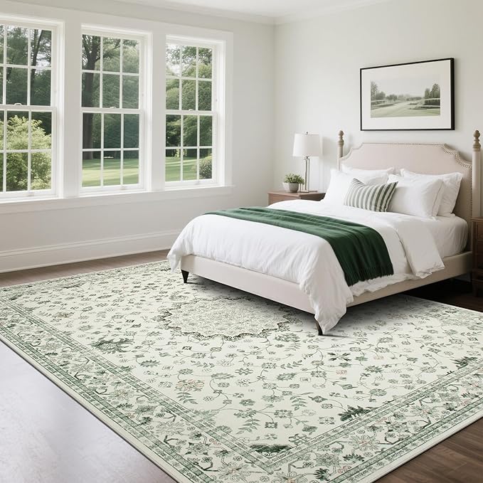Washable Rugs 8x10 Area Rugs for Living Room, Rugs for Bedroom, Large Carpets