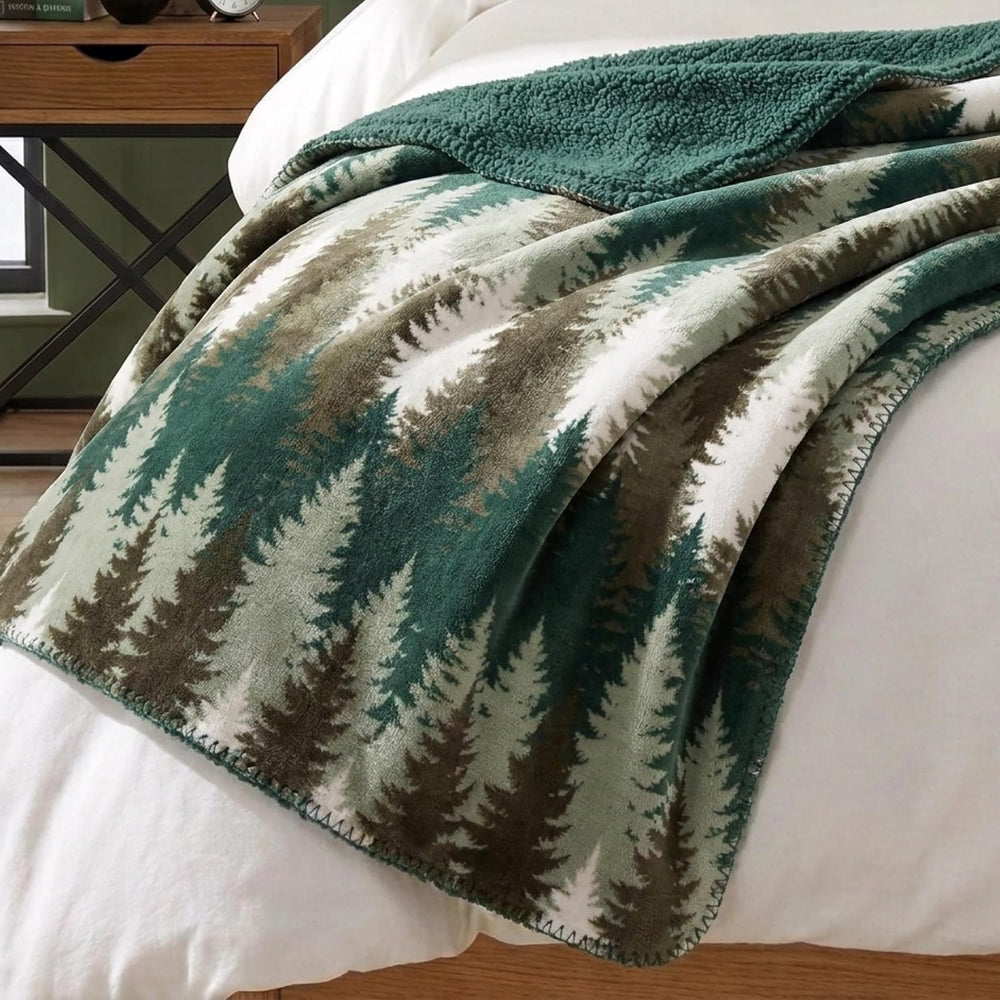 Eddie Bauer - Soft Reversible Throw Blanket for Bed & Couch, 50 x 70