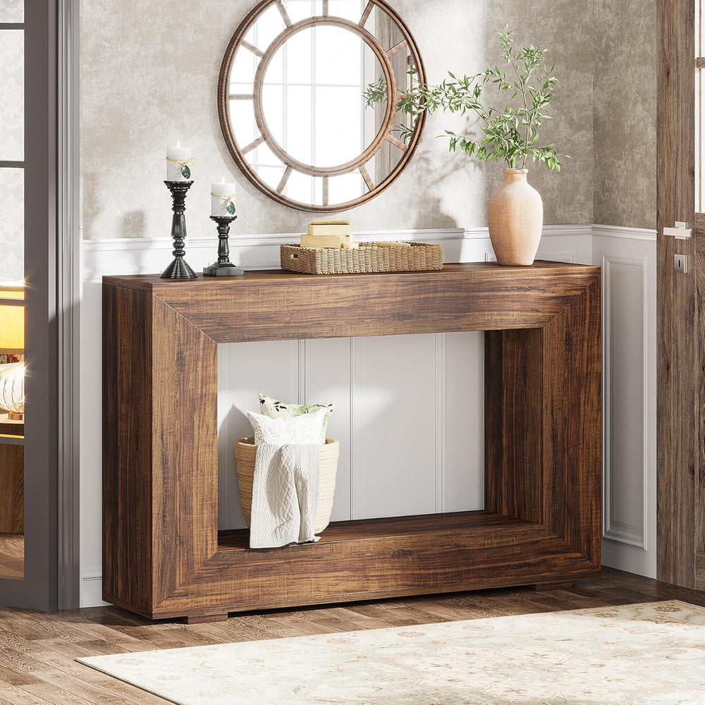 Tribesigns Farmhouse Console Table, 47 Inches Entryway Console Table with Sto...