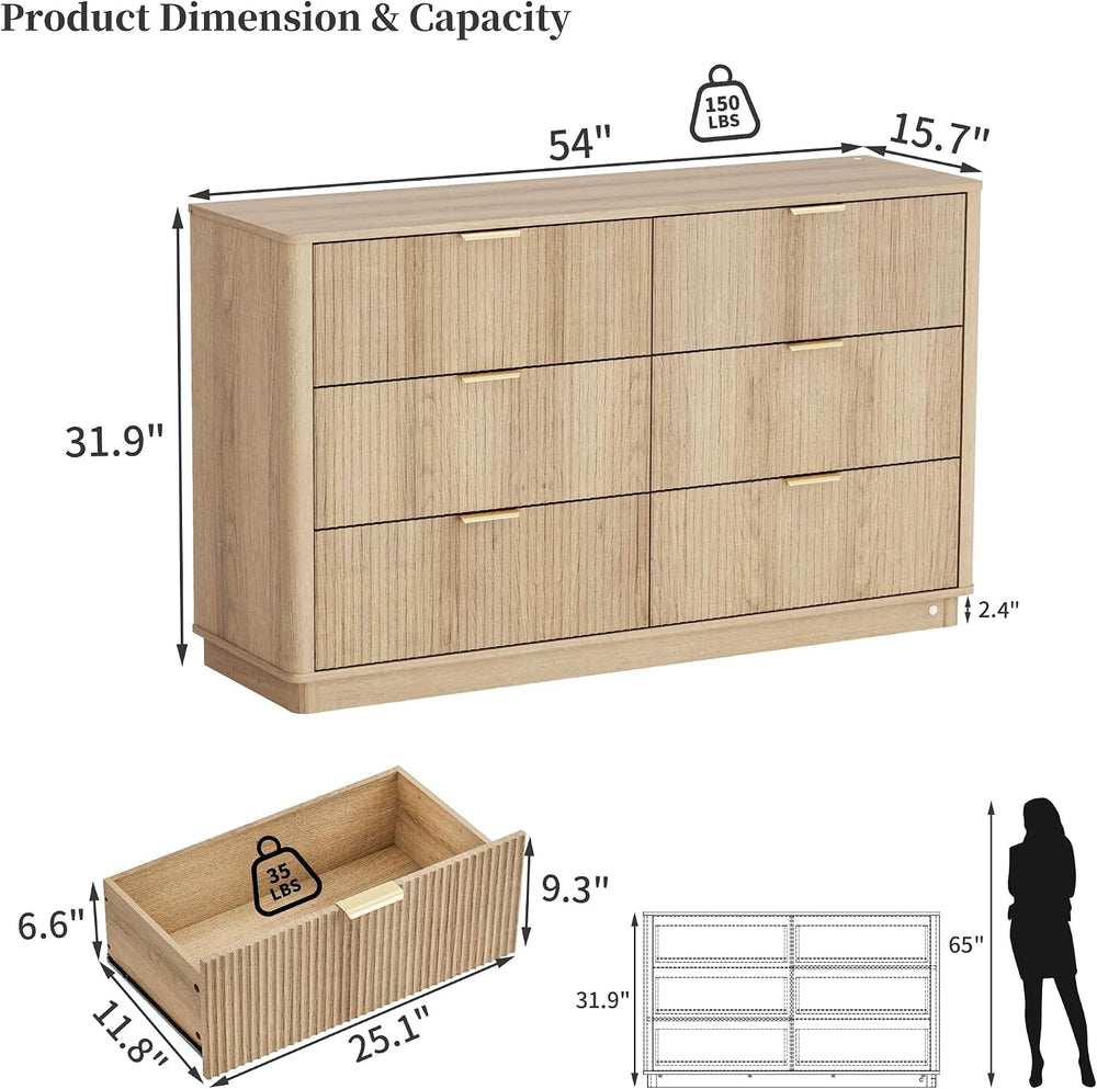 Dresser and Nightstand Sets 3 Piece, Bedroom Set with Charging Station, Large...