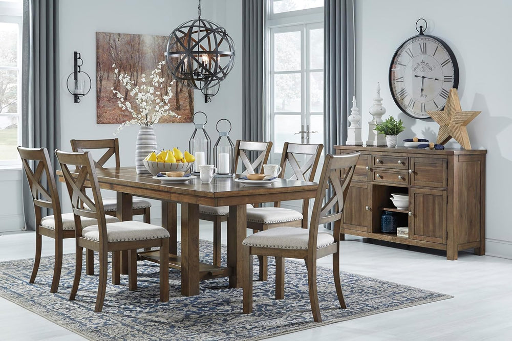 Signature Design by Ashley Moriville Modern Farmhouse 19" Upholstered Di...