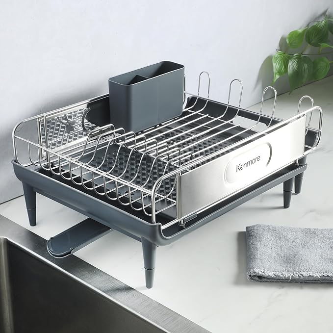 Kenmore Loxdell Expandable Full Size Rust Resistant Dish Rack