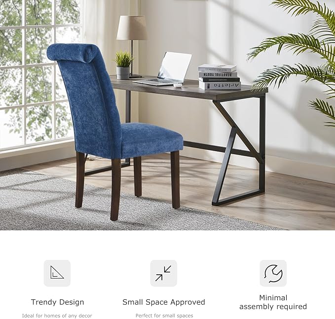 Tufted Dining Chairs Set of 4, Upholstered Parsons Dining Room Chairs, Fabric...