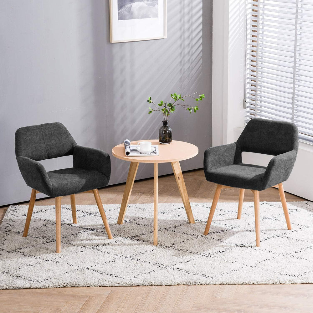 Mid Century Modern Dining Chairs Set of 6 & 4 & 2 Comfy Accent Chair ...