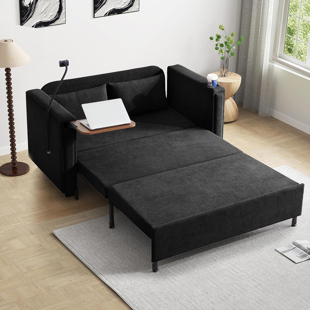 3-in-1 Convertible Sleeper Sofa Couch with Pullout Bed, Loveseat Sleeper Sofa...