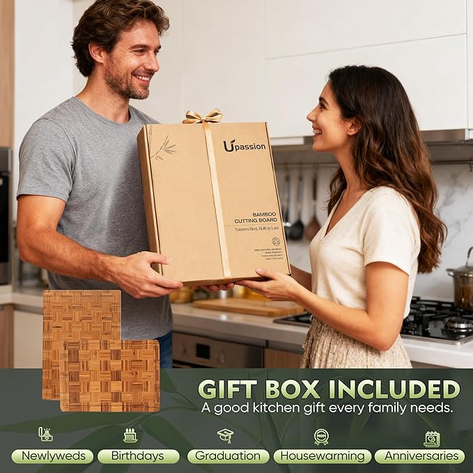 Extra Large Bamboo Cutting Boards, Non-Toxic & Durable