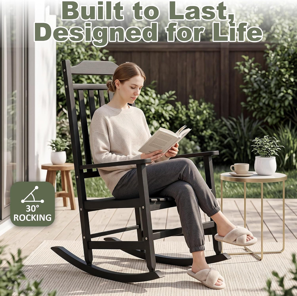 Outdoor Rocking Chair, Oversized Resin Outdoor Rocking Chair