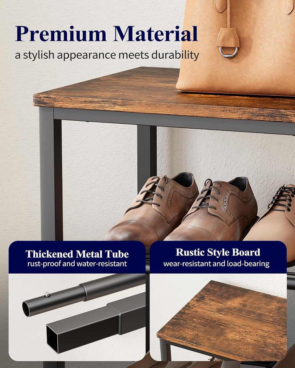 Kitsure Shoe Rack for Closet, Shoe Storage, 29.5" Wide - 4 Tier, Brown |...