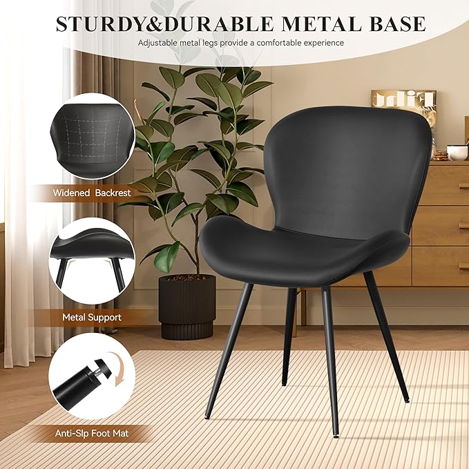 Nalupatio Dining Chairs Set of 4, Modern Dining Room Chairs Comfy Backrest Th...