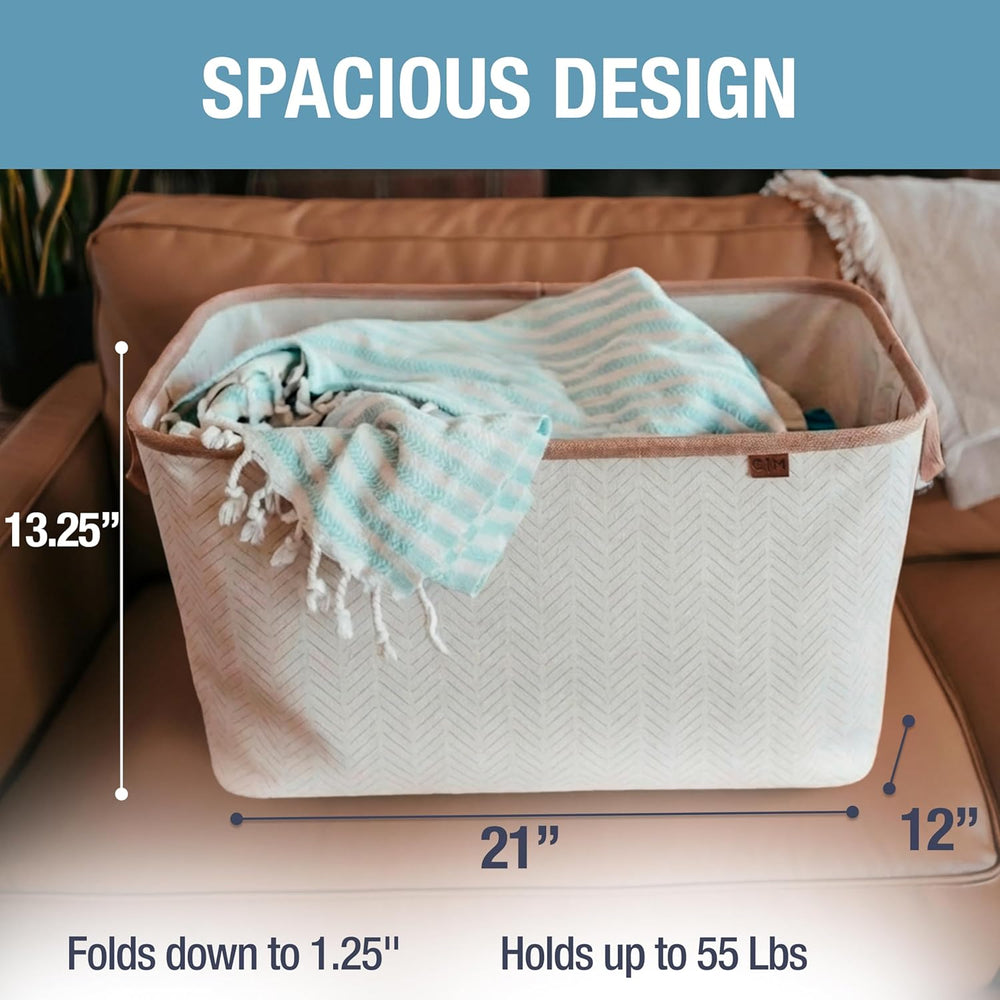 CleverMade Collapsible Laundry Basket LUXE 2 Pack – 60 L (16 Gal) Foldable Co...