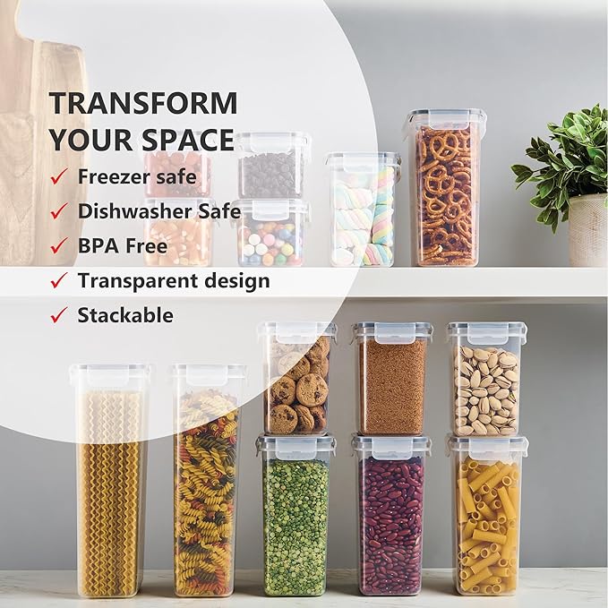 DWËLLZA KITCHEN Set of 14 Airtight Food Storage Containers