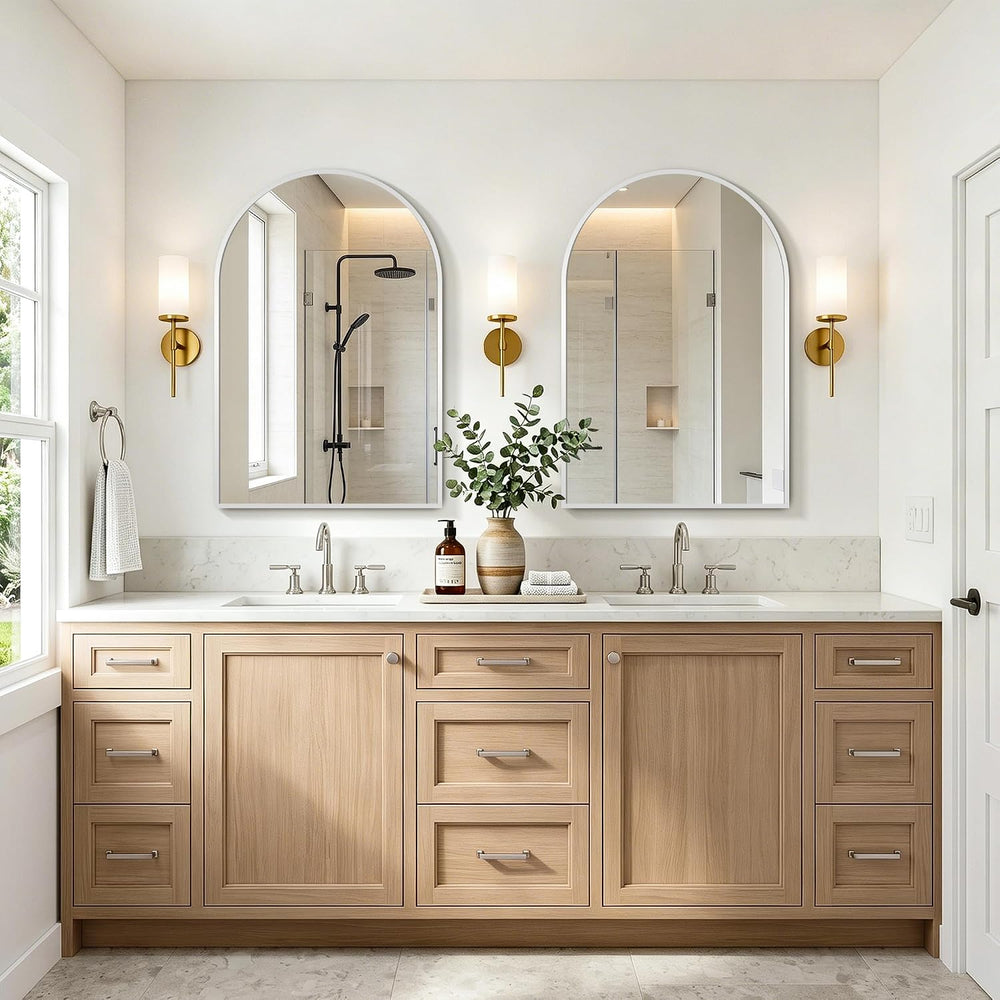 FICTOR 2 Pack 24" x 36" Arched Bathroom Vanity Mirror for Over Sink...