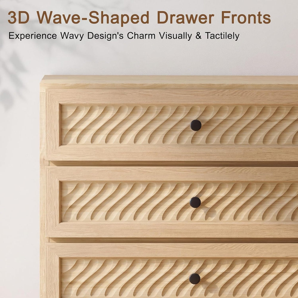 Wooden 3 Dresser for Bedroom, 31.3" Wide Chest of Drawers