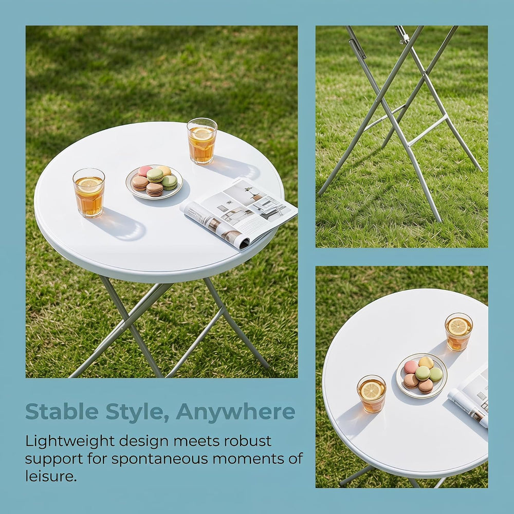 32 inch Cocktail Table, 43in Tall Foldable High Top Folding Table