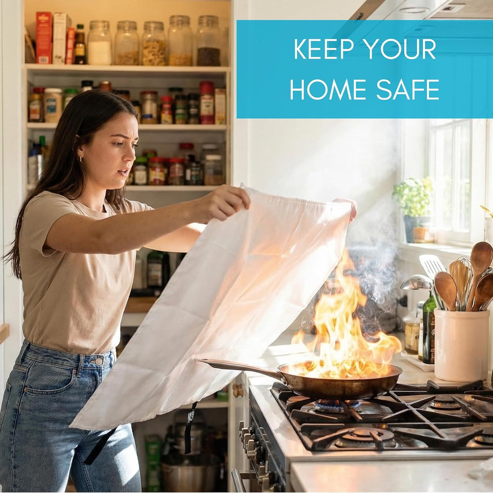 BIRDROCK HOME Fire Blanket for Home and Kitchen | Emergency Supplies for Smal...