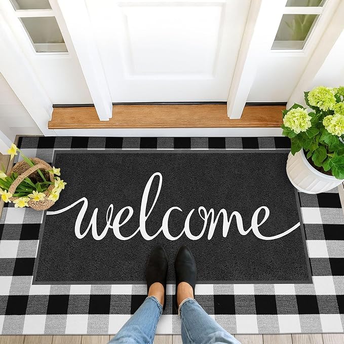 EARTHALL Funny Welcome Mats Outside/Inside 59"x35", Front Door Mat ...