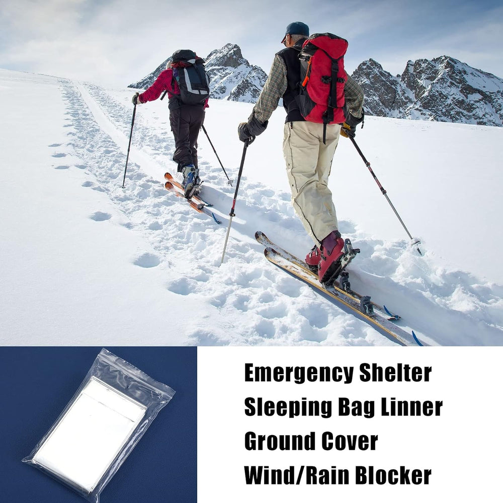 Macarrie 100 Pack 2 Size Emergency Thermal Blanket Survival