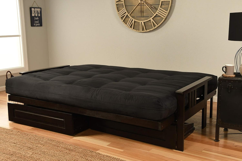 Kodiak Furniture Monterey Queen-size Futon, Storage Drawers, Espresso Finish ...