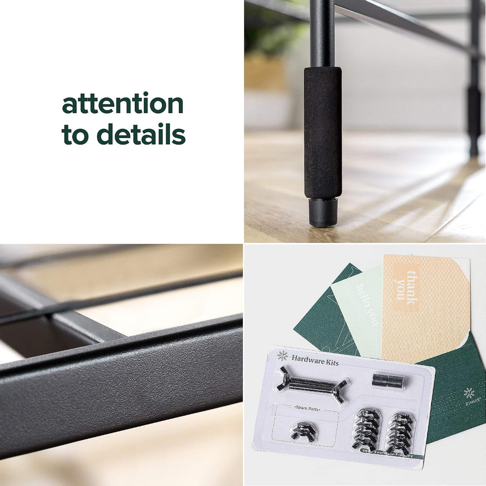 Zinus SmartBase Tool-Free Assembly Mattress Foundation, 14 Inch Metal Platfor...