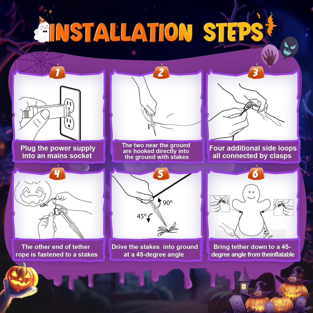 Skirfy 7FT Halloween Inflatable Dragon with LED Lights for Outdoor