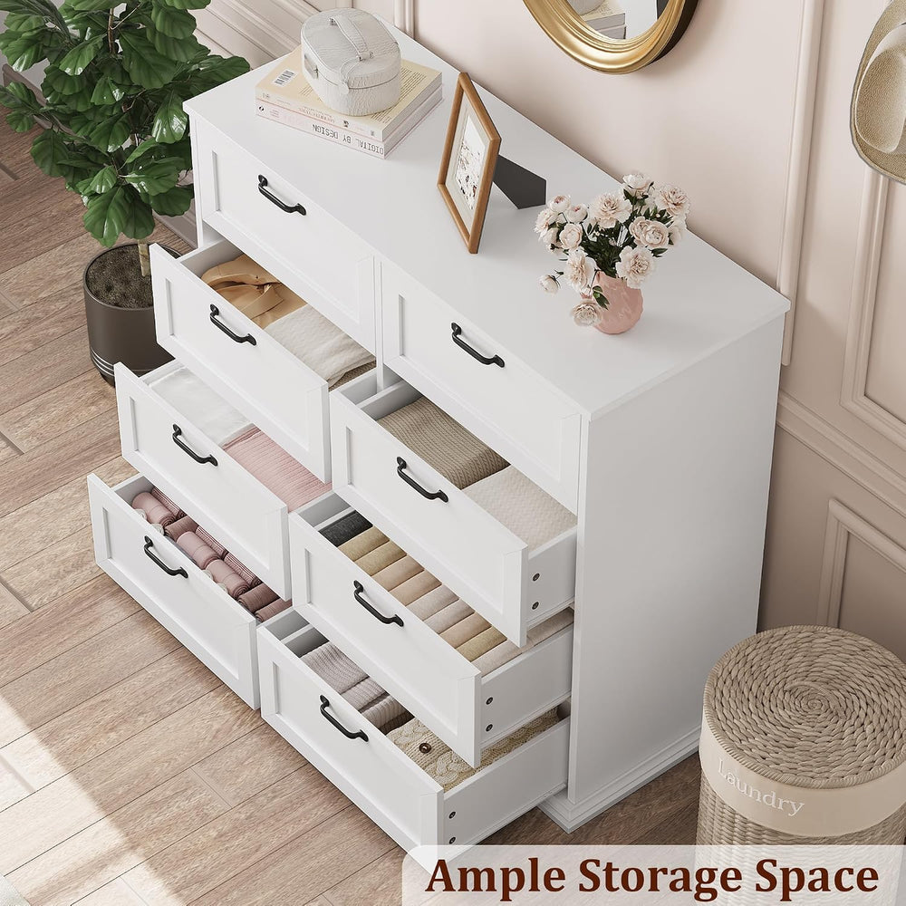 BOTLOG Wood Dresser for Bedroom with 8 Drawers