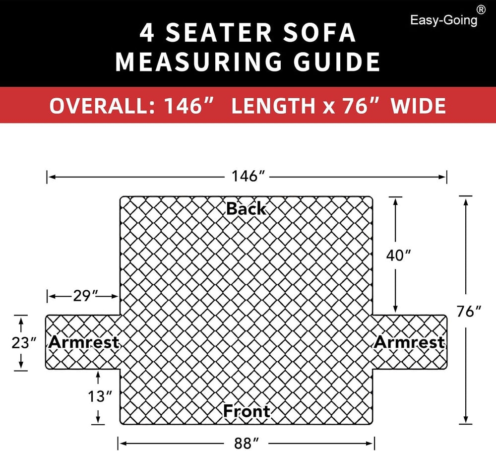 Easy-Going Reversible Couch Cover, 4 Seater Sofa, Camel/Ivory