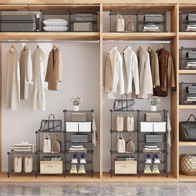 AWTATOS Closet Organizer 8 Cube Storage Shelves Clothes Organizers Stackable