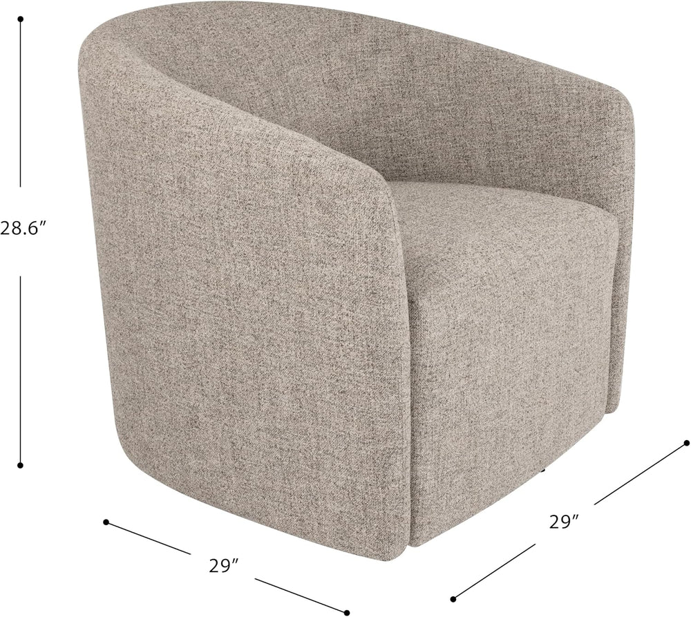 HomePop 360° Swivel Barrel Accent Chair - Midtone Gray Fabric