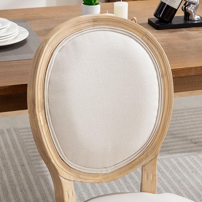 French Country Dining Chairs Set of 6,Farmhouse Upholstered Dining Room Chair...