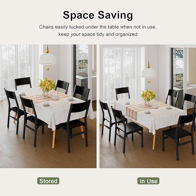 Feonase Dining Chairs Set of 6, Modern Kitchen Chairs with Ergonomic Backrest...