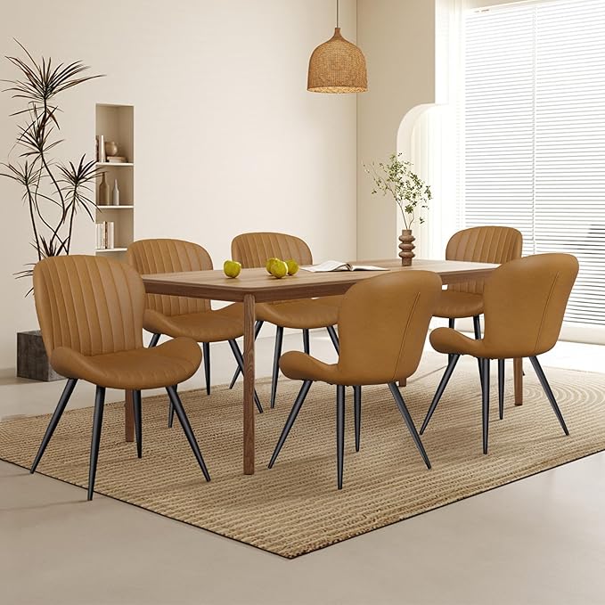 Dining Chairs Set of 2 Modern Fabric Dining Room Chairs Upholstered Dining Ch...