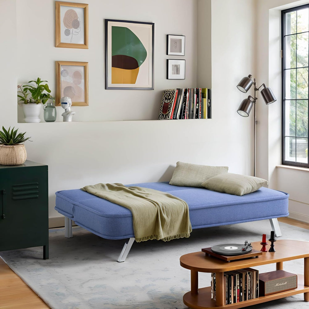 Serta Terrell 66.1" Convertible Futon Sofa, Short Twin Size, Dream Coil ...