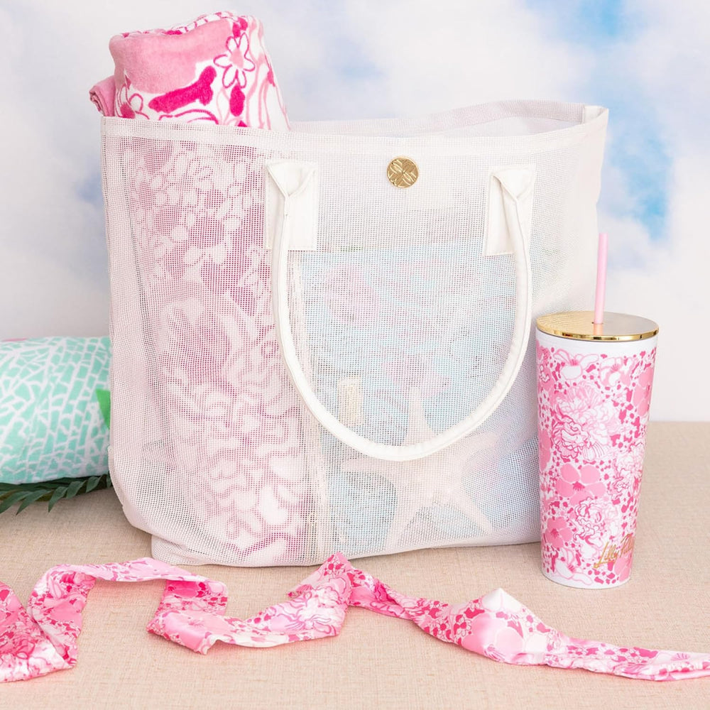 Lilly Pulitzer Oversized Scallop Beach Towel, Conch Shell Pink Burst of Joy |...