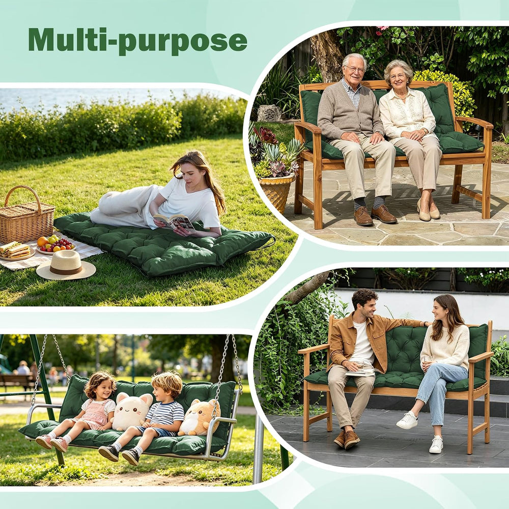 Porch Swing Cushions, 60x40 Inch Swing Cushions for Outdoor Furniture, Waterp...