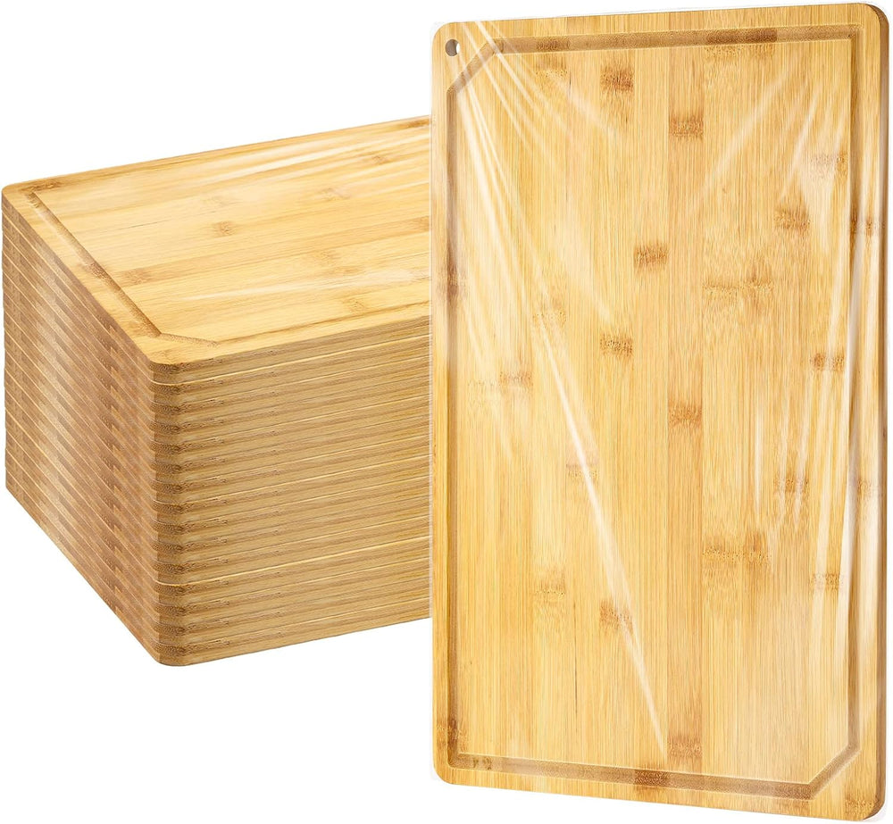 Eaasty 12 Set Extra Large Plain Cutting Board Bulk Heavy Duty Wood Cutting
