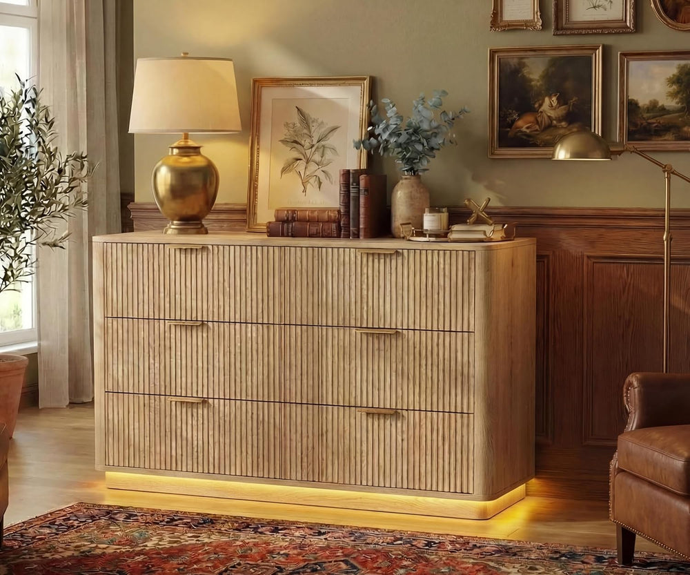 Dresser and Nightstand Sets 3 Piece, Bedroom Set with Charging Station, Large...