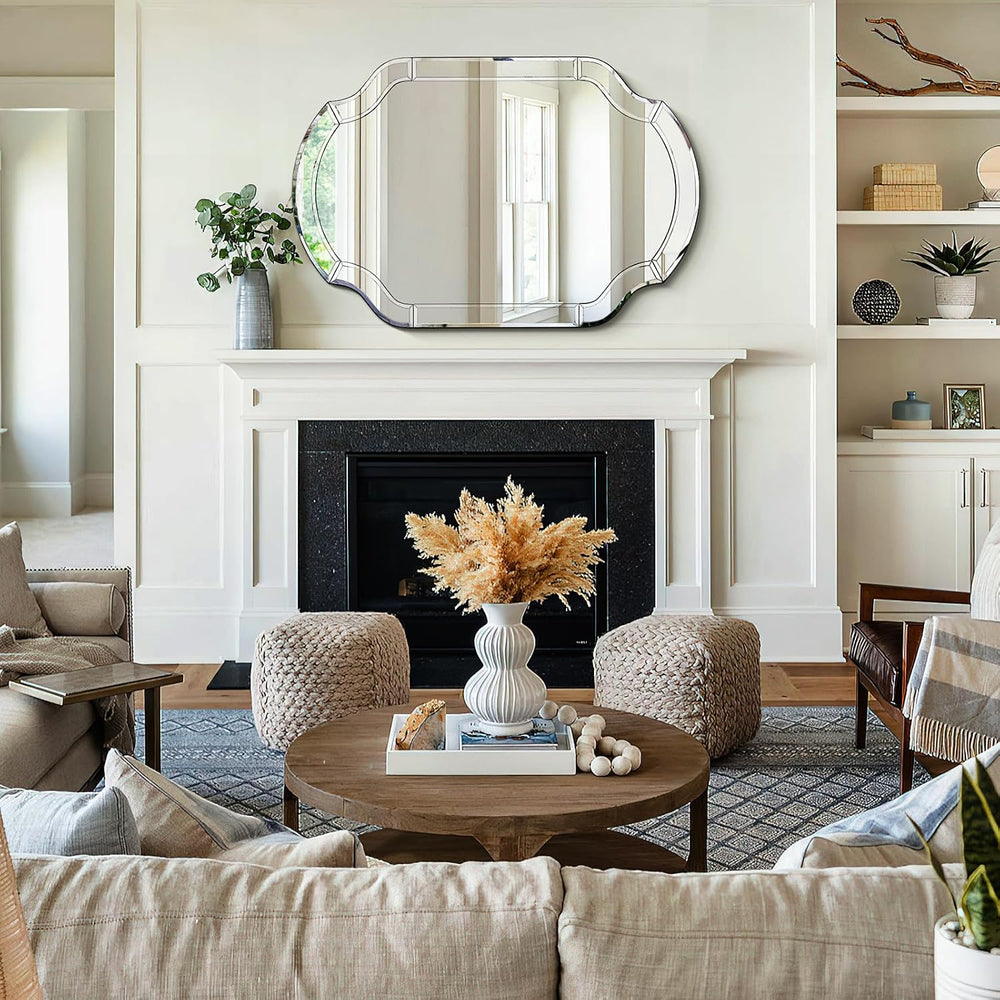 Decorative Mirrors for Wall Decor, 24" x 36" Large Beveled Wall Mir...