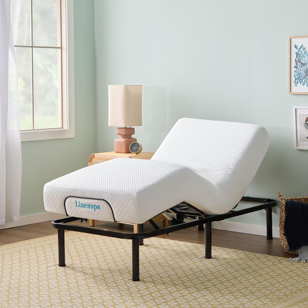 Linenspa L100 Adjustable Bed Base, Head and Foot Incline, Twin XL Size