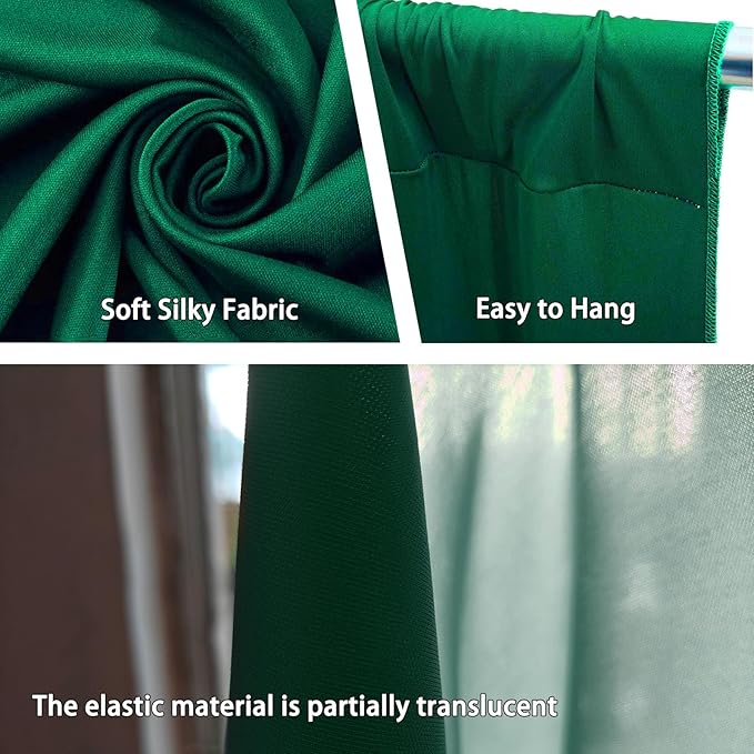 10 x 7 Feet Green Backdrop Curtain for Partie, Background Curtains for Photos...