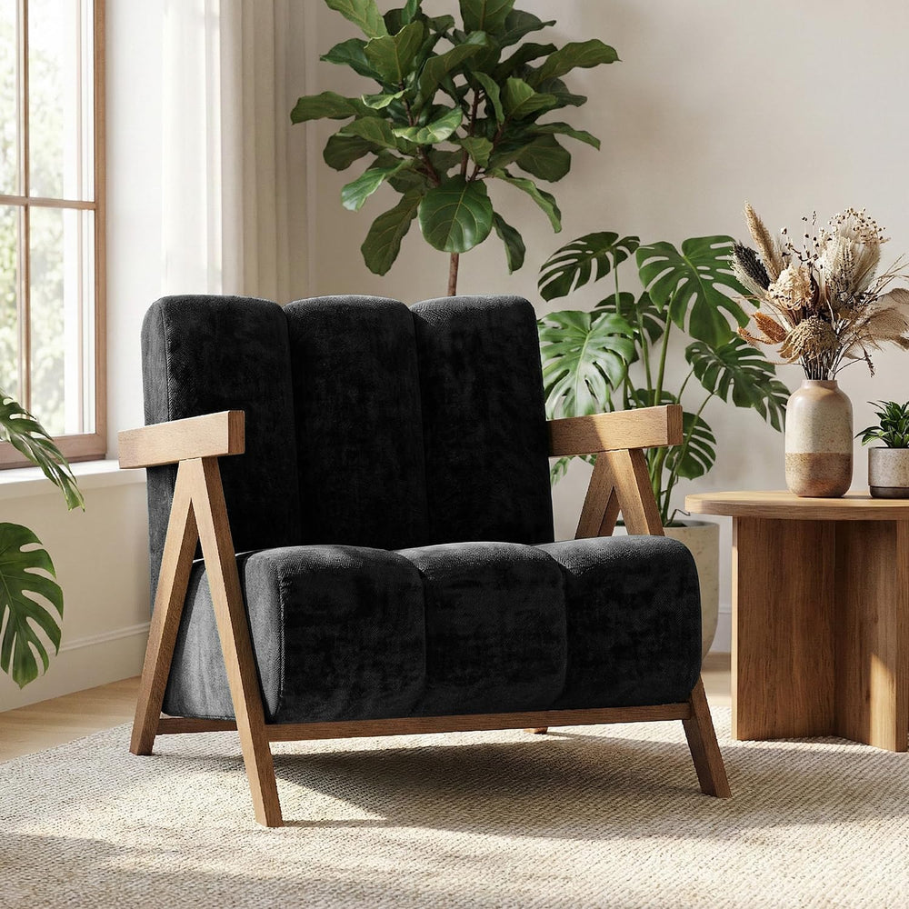 Modern Accent Chair for Living Room Bedroom,Comfy Chenille Reading Chair with...