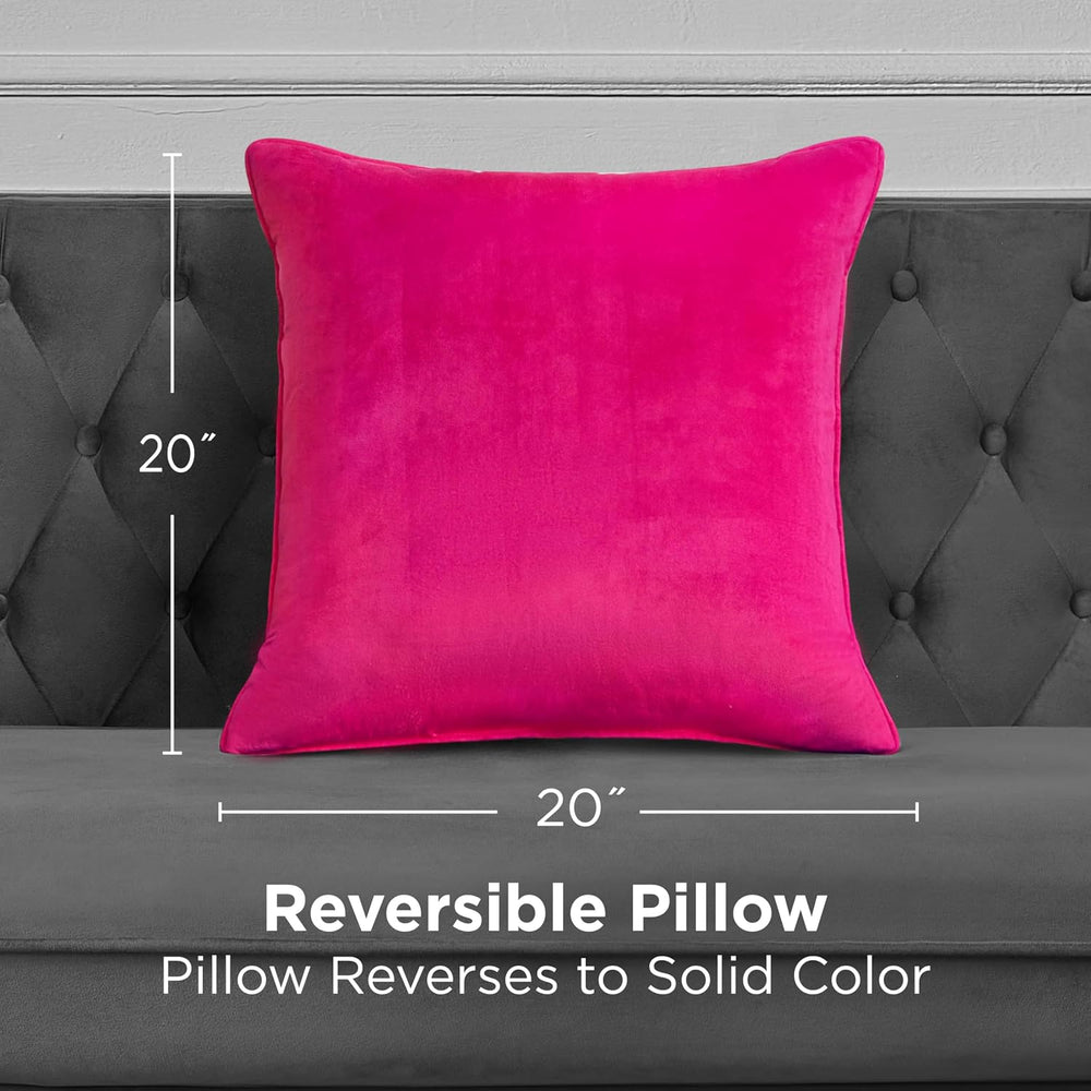 Juicy Couture Decorative Accent Throw-Pillows, 20"x20", Lattice Hot...